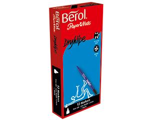 Berol Fine Tip Markers, Pack of 12, Black