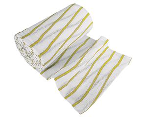 Cloths, Striped Colour Coded, Yellow, Pack of 10