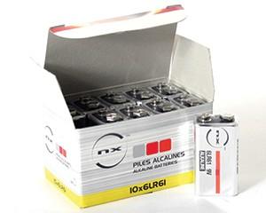 Batteries, Pack of 10, Size 9V Alkaline