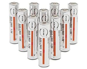Batteries, Pack of 10, Size AAA Alkaline