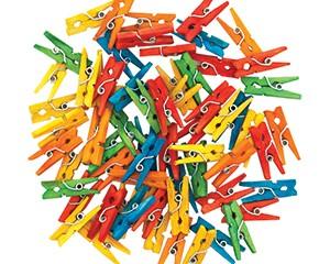 Mini Pegs, Pack of 50, Coloured