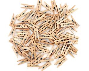 Mini Pegs, Pack of 50, Natural Wooden