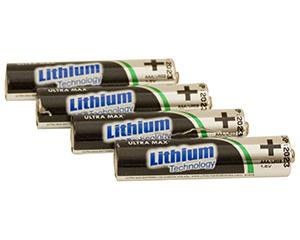 LITHIUM BATTERY, SIZE AAA, 1.5V