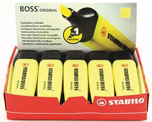 STABILO BOSS ORIGINAL Highlighters, Pack of 10, Yellow