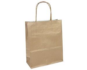 Kraft Paper Bags, Brown, 180x70x240mm, Pack of 25