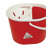 Mop Bucket, 15 litres, Detachable Strainer, Red