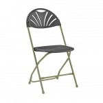 Gopak Comfort Poly Folding Chairs, Charcoal, Pack of 8abc