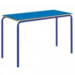 Crushed Bent Coloured Frame Tables, 1100 x 550mmabc