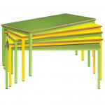 Fully Welded Colour Frame Table 1100 x 550mmabc