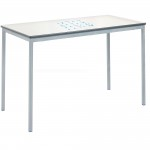 Whiteboard Top Table, Fully Welded, Rectangular, 1200x550mmabc