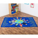 Children of the World Welcome Carpet, 2m x 1.3mabc