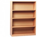 Open Bookcase with 1 Fixed and 2 Adjustable Shelves, Beechabc