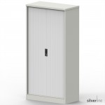 Tambour Cupboard, Side Opening, 1003mm x 507mm x 2000mm High, Grey