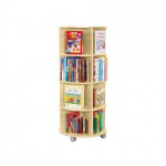 KUBBYCLASS TIERED BOOK CAROUSEL 4 TIER, 1445MM HEIGHTabc