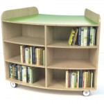 KUBBYCLASS JUNIOR CURVED BOOKCASE, 1000x1200x676 abc