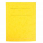 Exercise Books, A4+, 40 Pages, Pack of 50, Ruled 8mm Feint and Margin, Yellow Coversabc