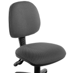 Medium Back Operator Chair with No Arms, Charcoalabc