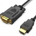 GOLD PLATED HDMI TO VGA 0.9 CABLE (MALE TO MALE) - BLACKabc