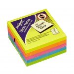 Snopake Sticky Note Neon Cube, 450 Sheets, 76x76mmabc