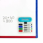 Classmaster Magnetic Whiteboard Organiser with Pens and Eraserabc