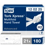 Hand Towels, Multifold, White, 2 Ply, 240x240mm, Pk 3780abc
