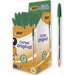 BiC Cristal Ballpoint Pens, Pack of 50, Green