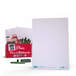 Show-me A4 Plain Mini Whiteboards, Class Pack, 35 Setsabc