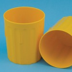 Tumbler, 220ml Polycarbonate, Yellow, Pack of 10abc