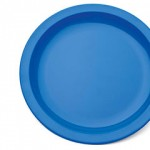 Plate, Narrow Rimmed, 23cm, Blue, Polycarbonateabc