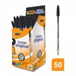 BiC Cristal Ballpoint Pens, Pack of 50, Blackabc