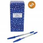 Ballpoint Pens, Economy, Blue, Pack of 50