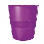 Leitz WOW Waste Bin, Purpleabc