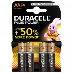 Duracell Plus Alkaline Batteries, Pack of 4, AAabc