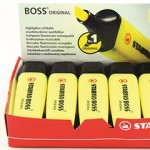 STABILO BOSS ORIGINAL Highlighters, Pack of 10, Yellowabc