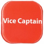 **SALE**Button Badges, Pack of 20, Vice Captain - Redabc