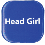 **SALE**Button Badges, Pack of 20, Head Girl - Blueabc