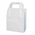 Kraft Paper Bags, White, 180x270x220mm, Pack of 250abc