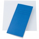 Exercise Books, 203x102mm, 32 Pages, Pack of  100, Ruled 8mm Feint, Blue Coversabc