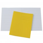 Exercise Books, 203x165mm, 32 Pages, Pack of  100, Ruled 15mm Feint, Yellow Coversabc
