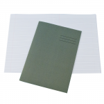 Exercise Books, A4, 80 Pages, Pack of 50, Ruled 8mm Feint and Margin, Grey Covers