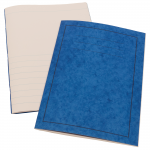 Exercise Books, A4, 40 Pages, Pack of 50, Top 1/2 Plain, Bottom 1/2 Ruled, Blue Covers