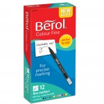 Berol Colourfine Pens, Pack of 12, Assorted Coloursabc