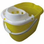Mop Bucket, 15 litres, Detachable Strainer, Yellowabc