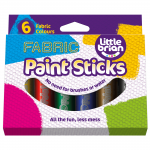 Little Brian Paint Stick Fabric, Pack of 6abc