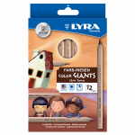Lyra Skin Tones Colouring Pencils, Pack of 12abc