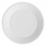 Paper Plates, White, Pack of 100, 23cm