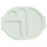 Tray, Large Meal, 38 x 28cm, Whiteabc