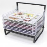 Paper Drying Rack, Spring Loaded, 10 Shelves, A2abc