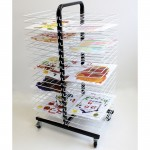 Paper Drying Rack, Spring Loaded, 20 Shelves, A2abc