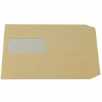 Envelopes, Pocket, C5, Buff Manilla, Self Seal, Window, Pack of 500abc
